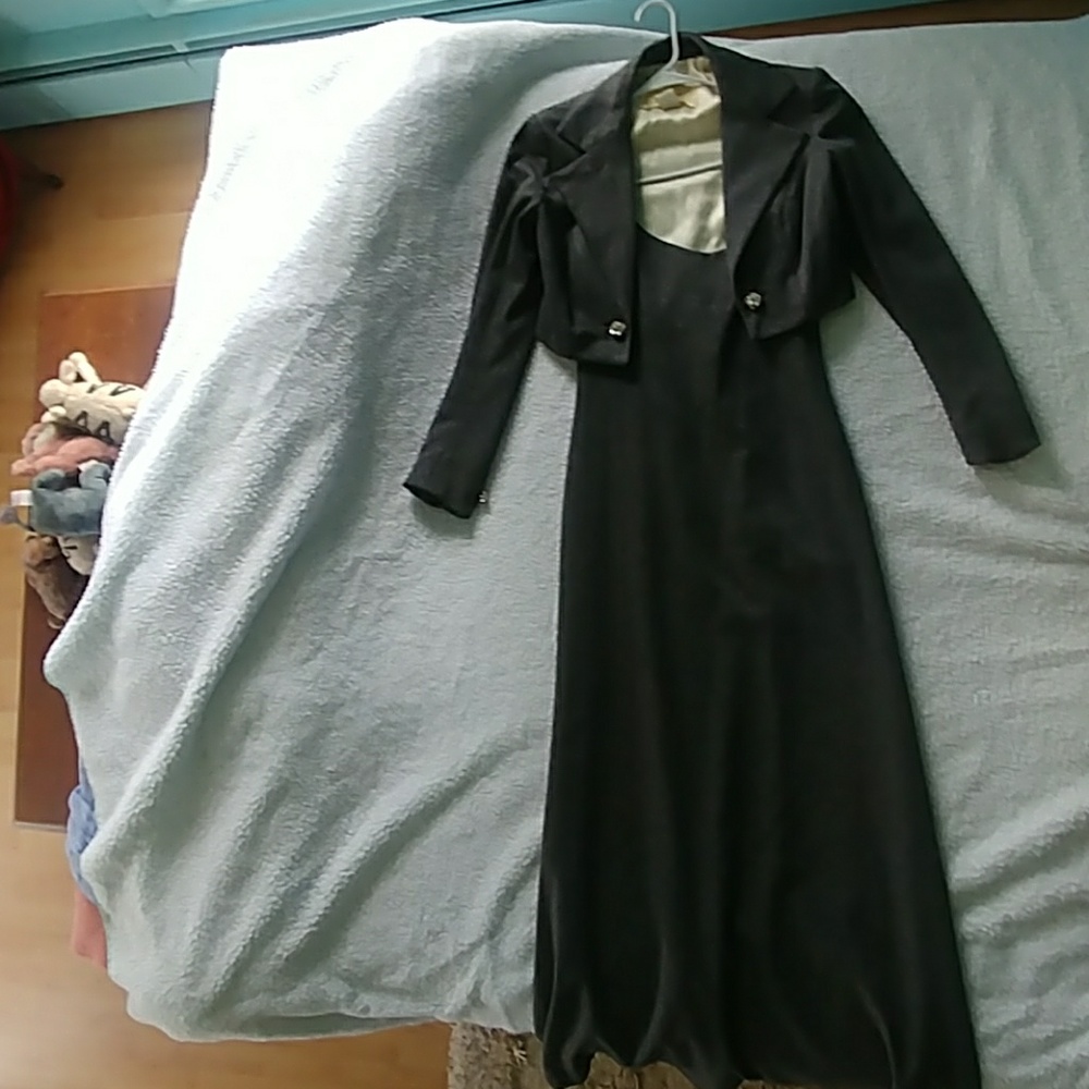 Estevez Long Dress and Jacket Set